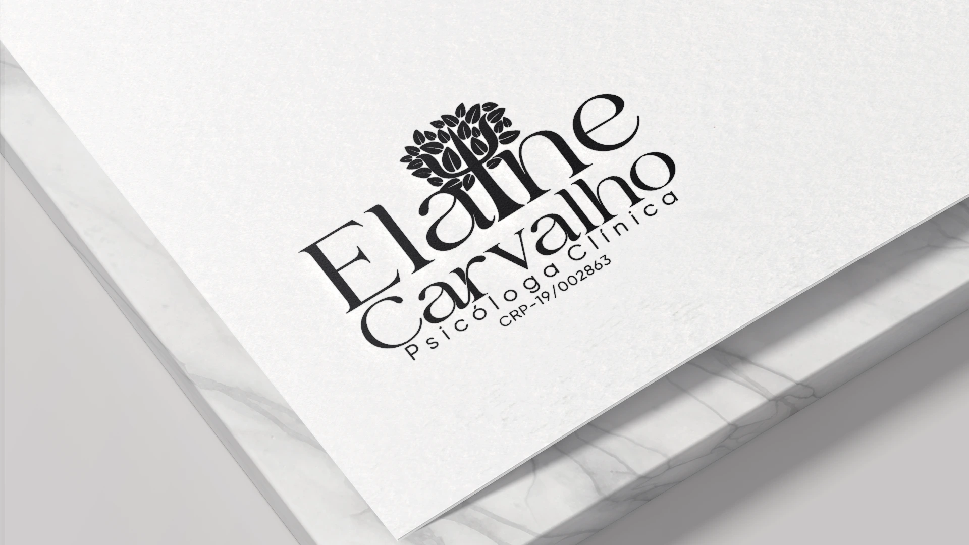 Elaine Carvalho — Marca em impressão monocromática